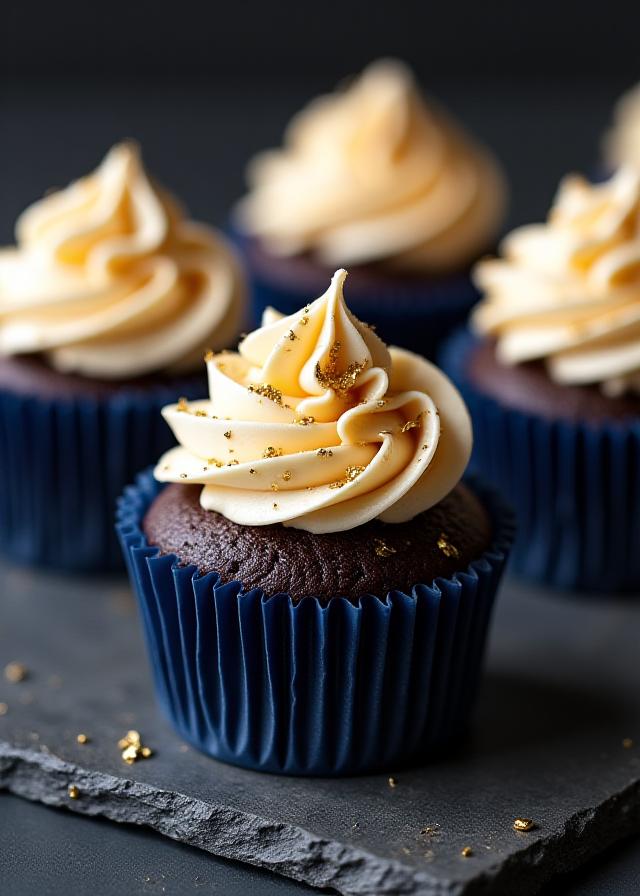 Bespoke metallic finish cupcakes
