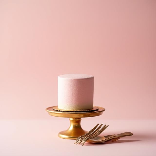 Small but detailed micro-cake with intricate design